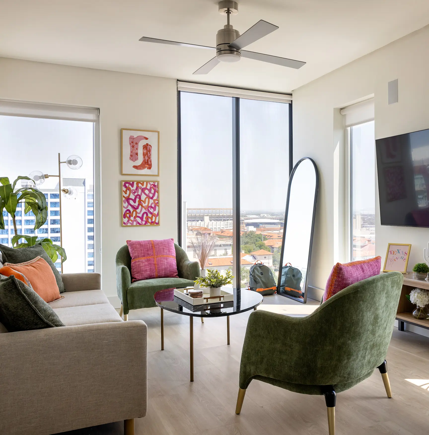 Furnished apartment living room