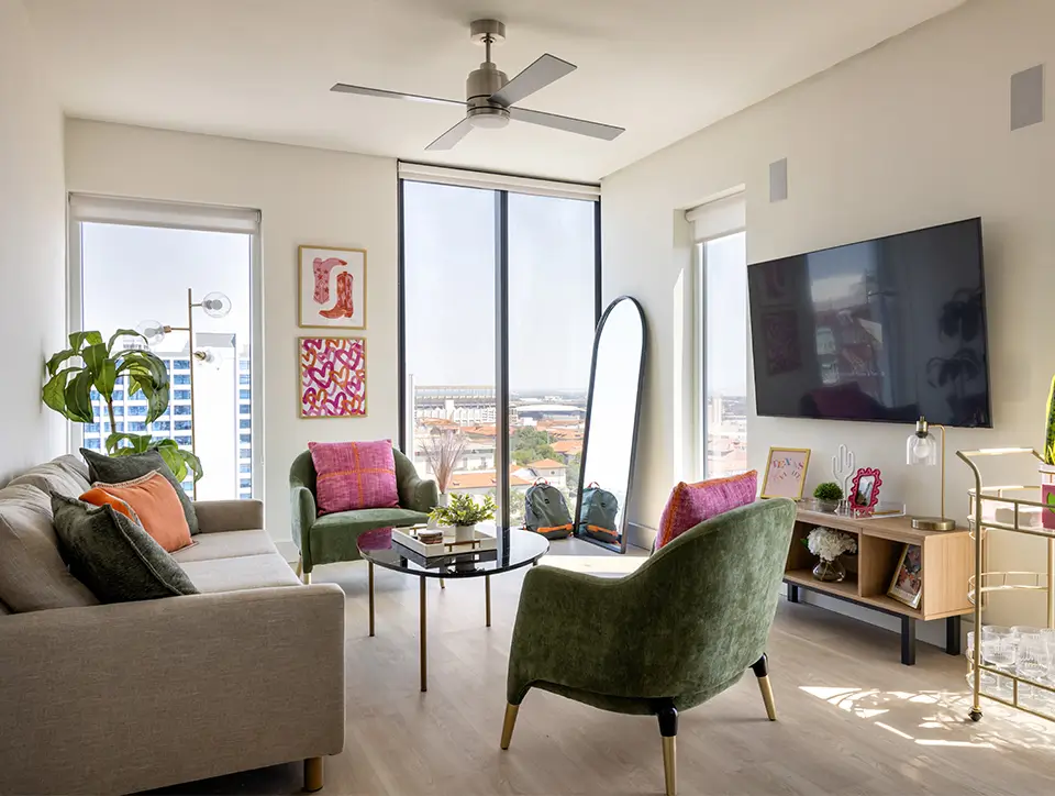 Furnished apartment living room